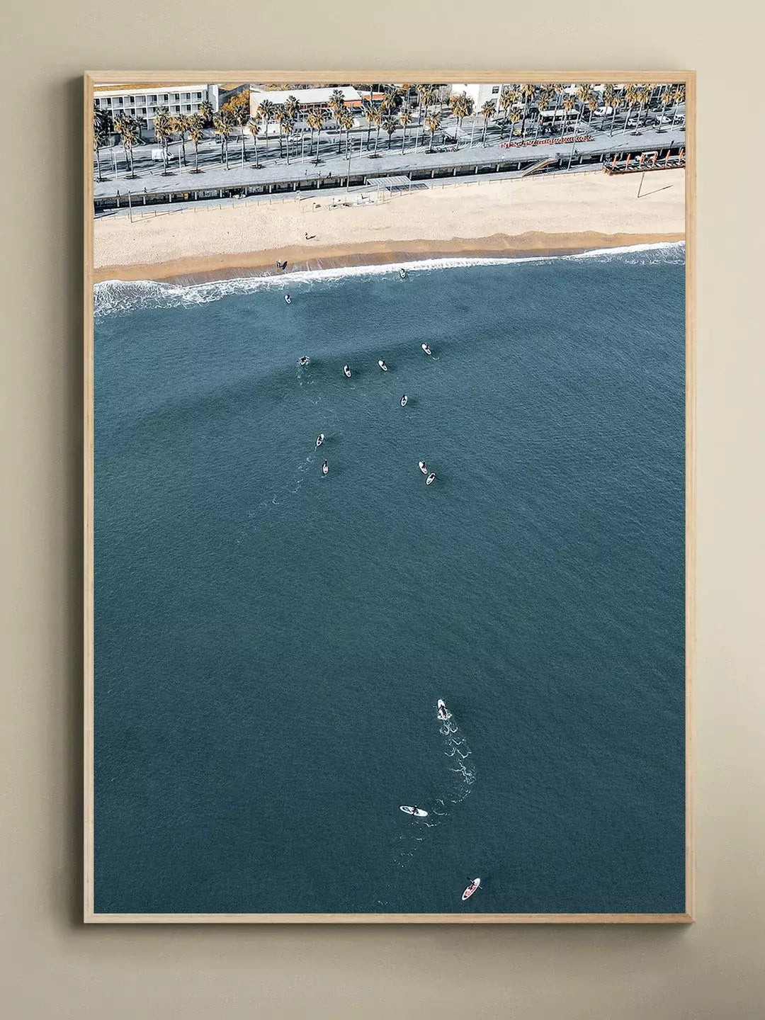 Surfer am Playa Barcelona, Spanien Wandbild