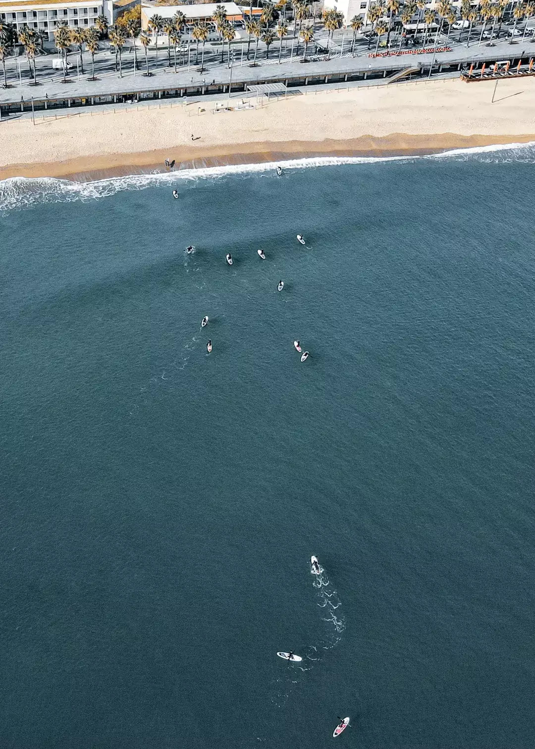 Surfer am Playa Barcelona, Spanien Wandbild