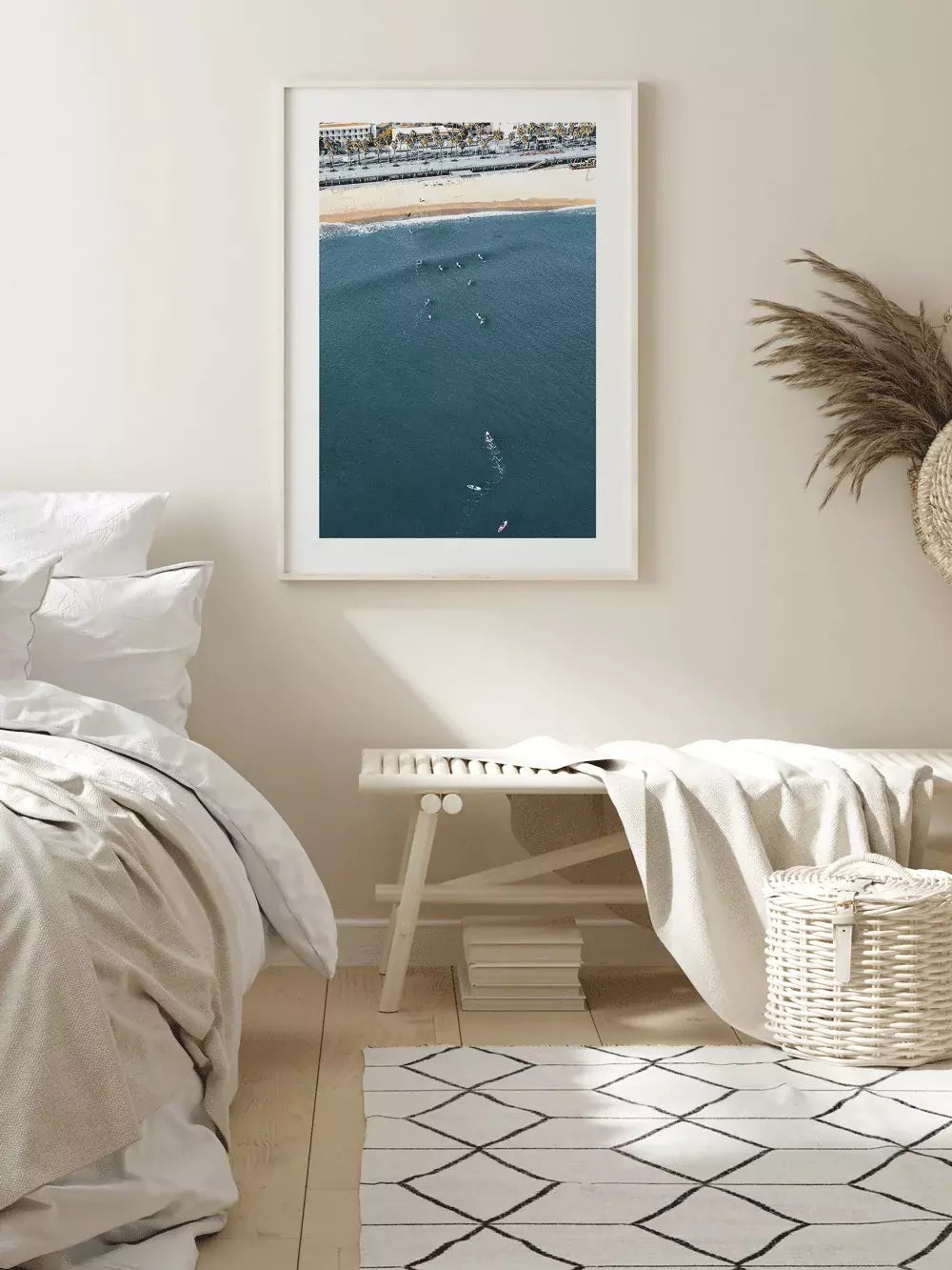 Surfer am Playa Barcelona, Spanien Wandbild