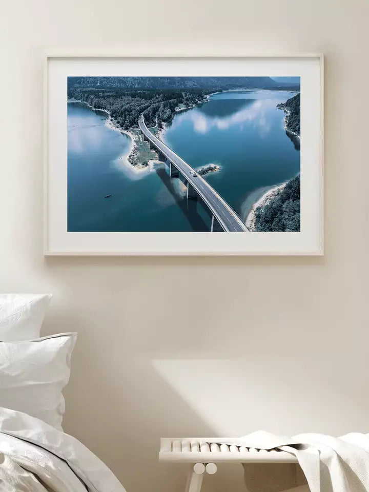 Sylvensteinsee Print Bad Tölz Bayern, Fotografie Deutschland