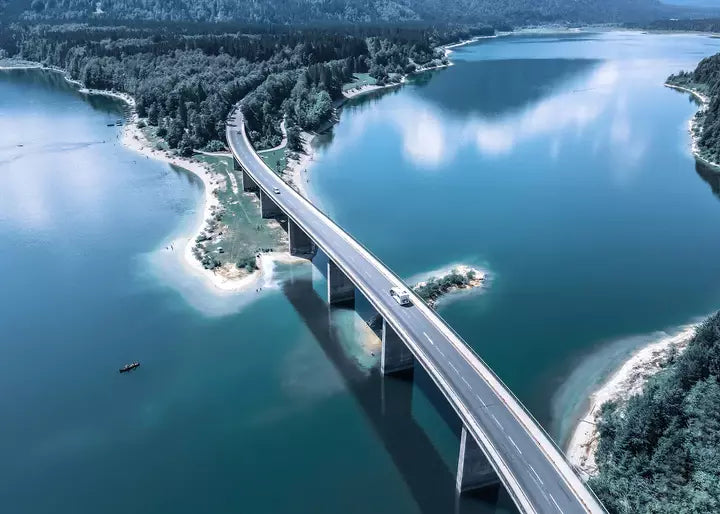 Sylvensteinsee Print Bad Tölz Bayern, Fotografie Deutschland