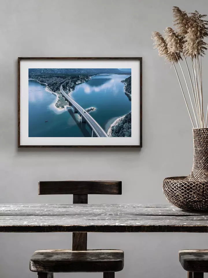 Sylvensteinsee Print Bad Tölz Bayern, Fotografie Deutschland