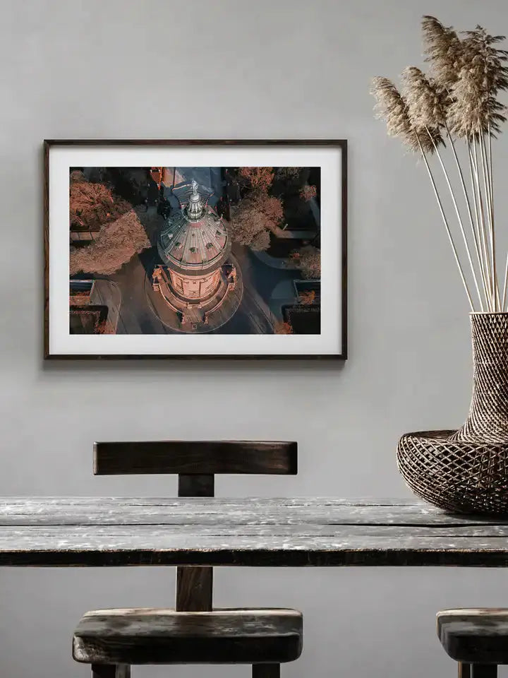 Wasserturm Print Mannheim Kunstdruck, Fotografie