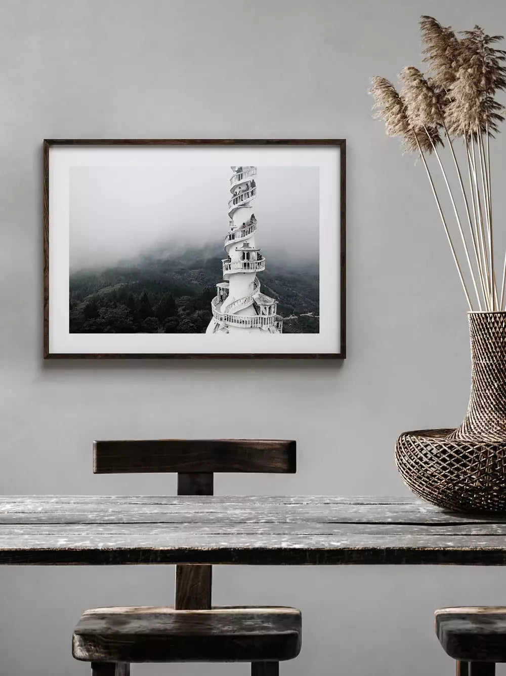 Sri Lanka Wandbild, Weiße Treppe in den Himmel Fotografie