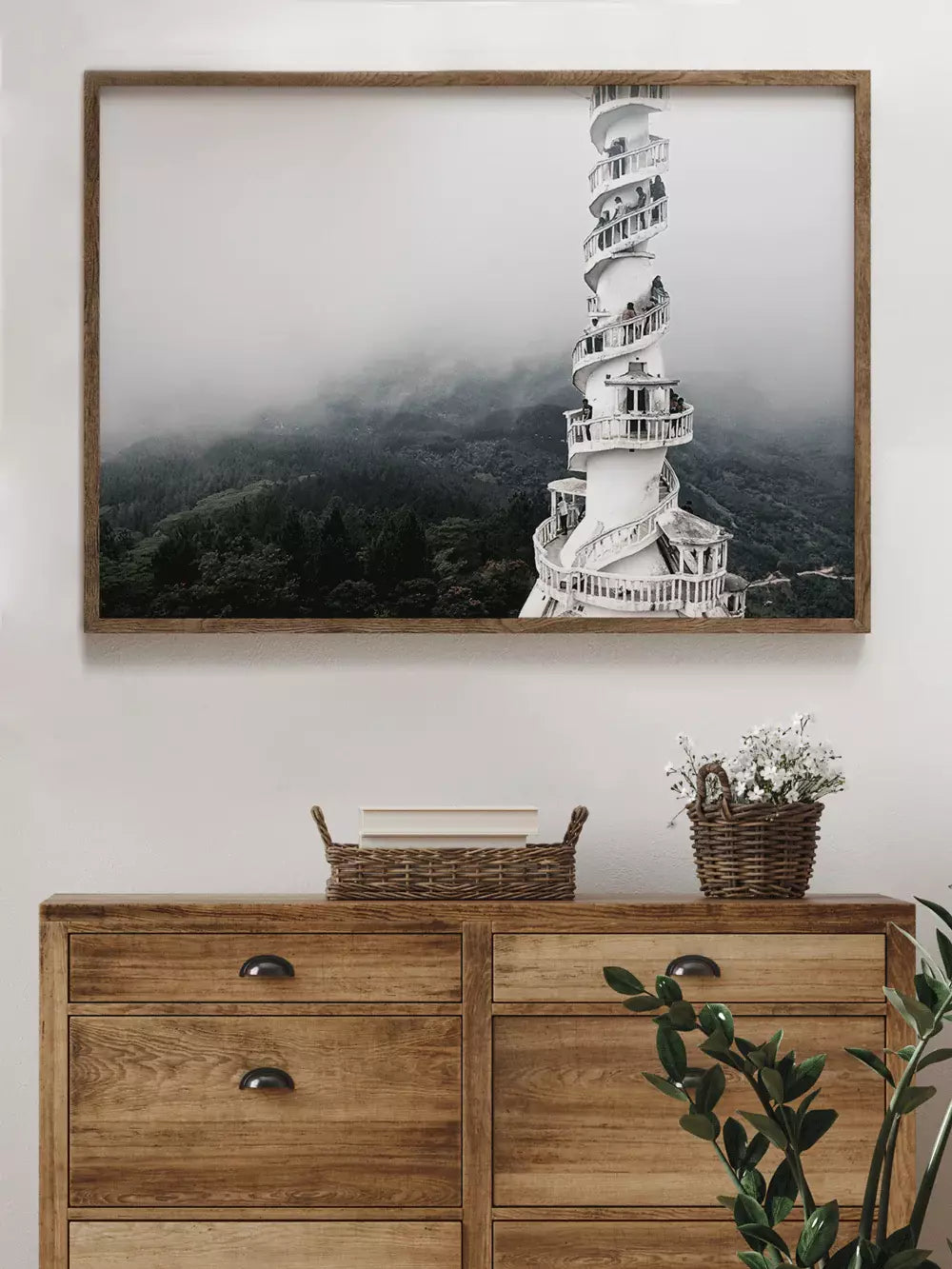 Sri Lanka Wandbild, Weiße Treppe in den Himmel Fotografie