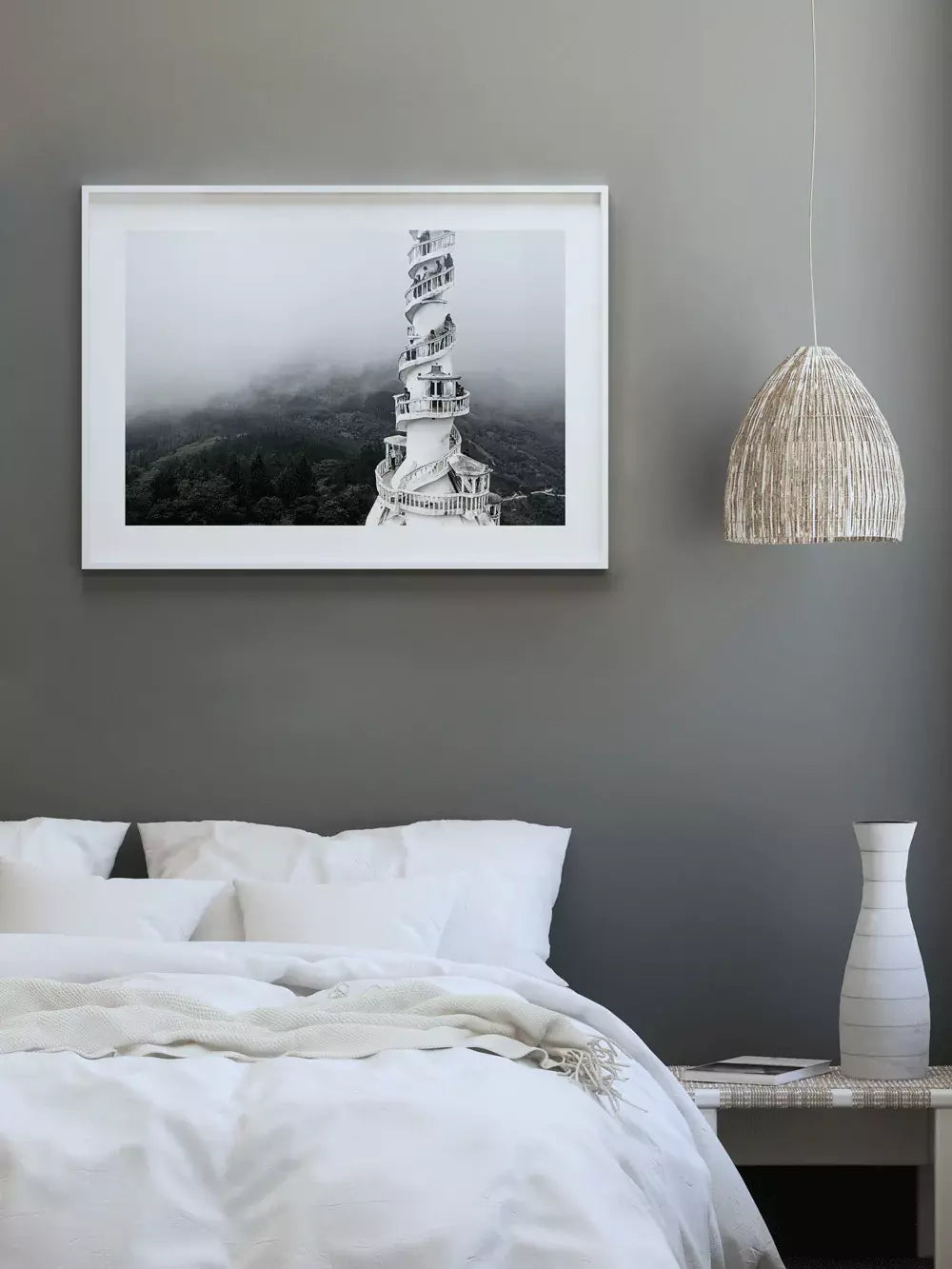 Sri Lanka Wandbild, Weiße Treppe in den Himmel Fotografie