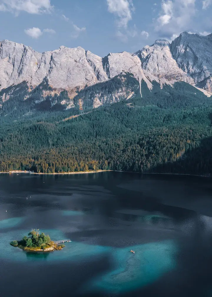 Zugspitze Wandbild Eibsee, Deutschland Fotografie