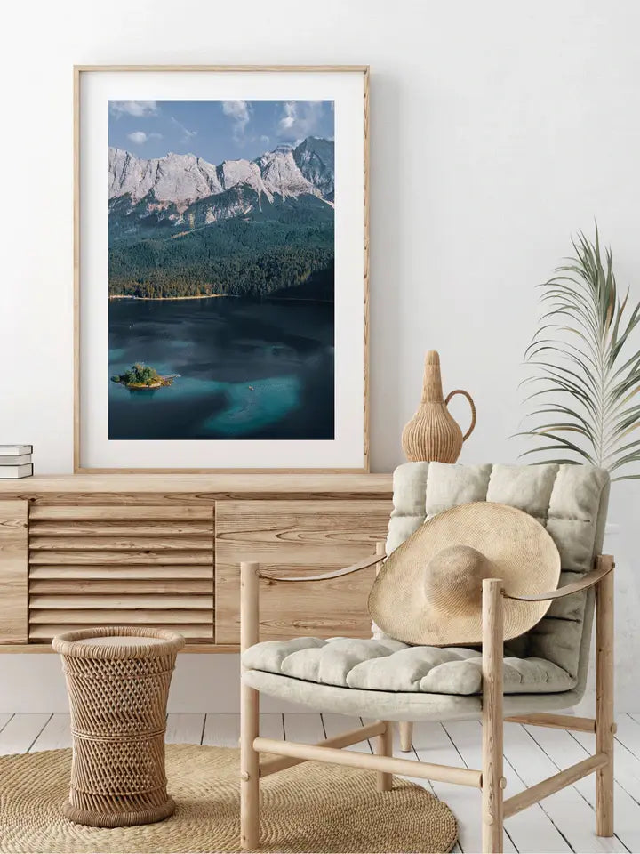 Zugspitze Wandbild Eibsee, Deutschland Fotografie