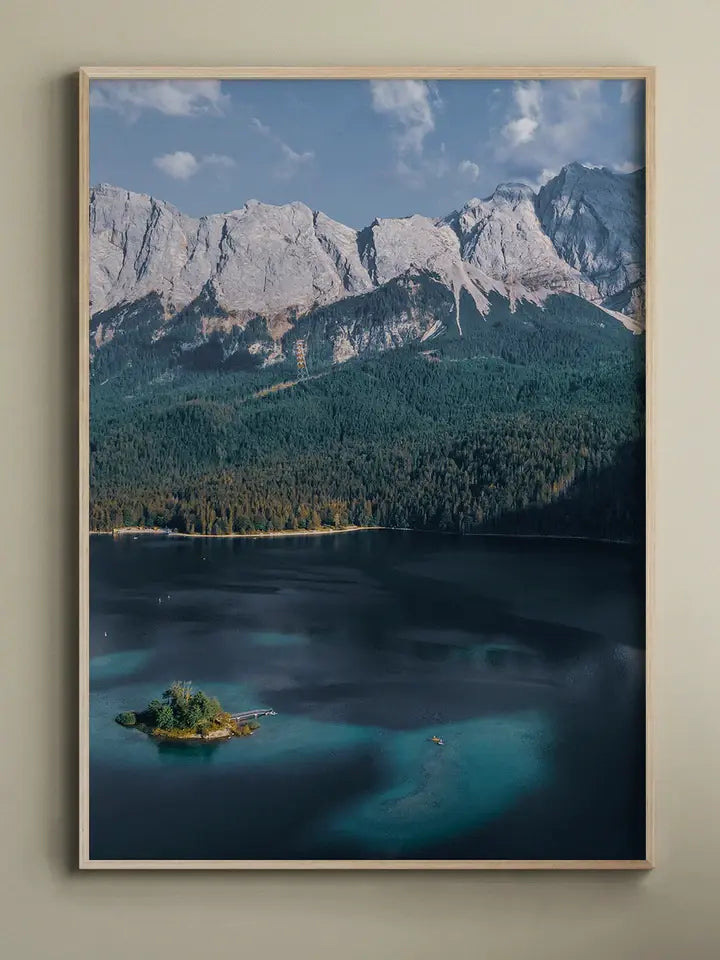 Zugspitze Wandbild Eibsee, Deutschland Fotografie